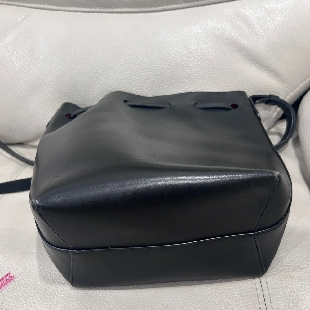 Mansur Gavriel Black Shoulder Bag with Drawstring Closure - Picture 3 of 6